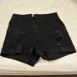 Hollister Curvy Ultra High-Rise Mom Short 3” - Size 3 - Black